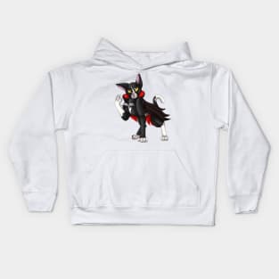 VampiCat: White Bicolor Kids Hoodie